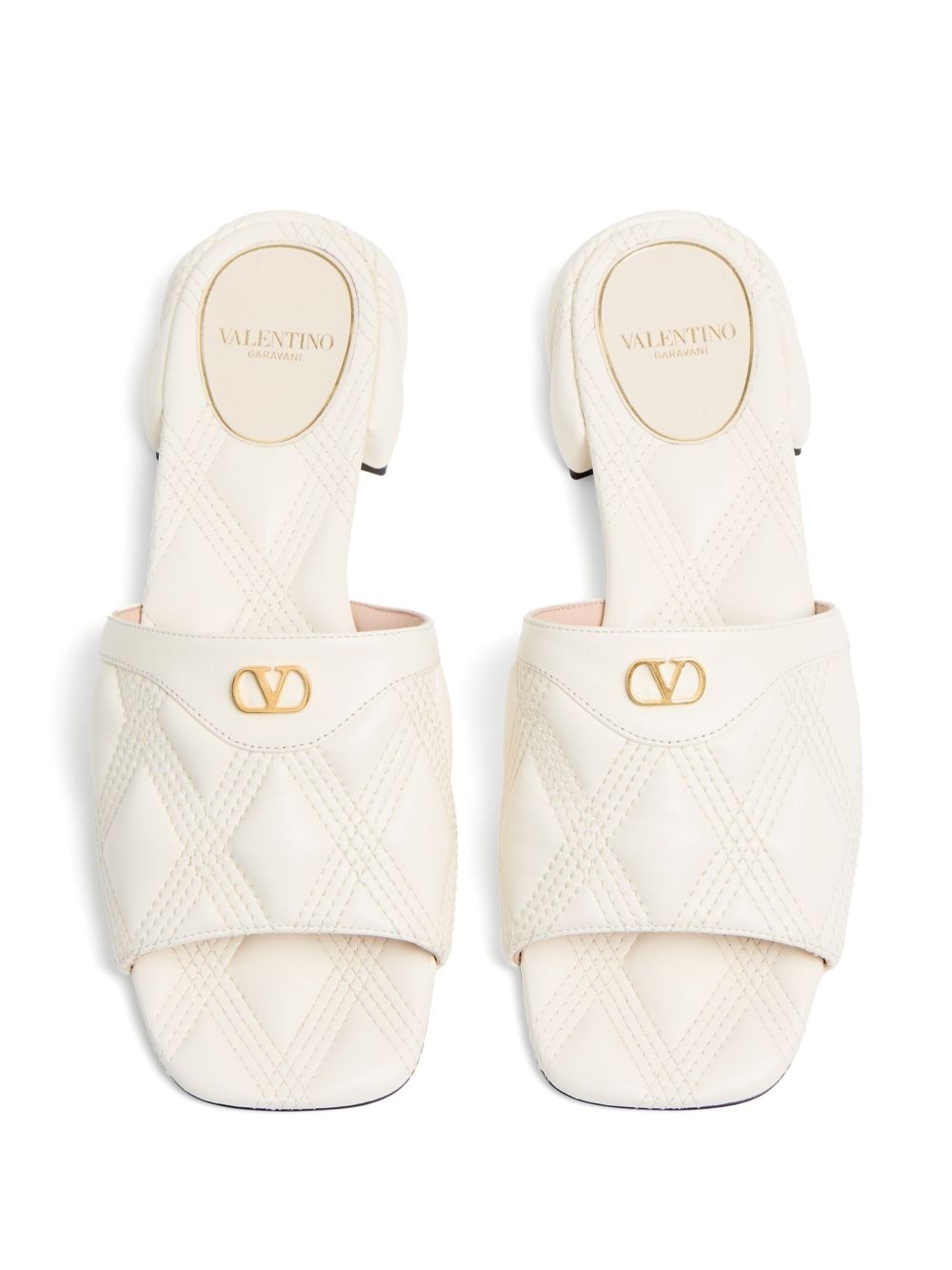 VLogo Signature quilted sandals - 6