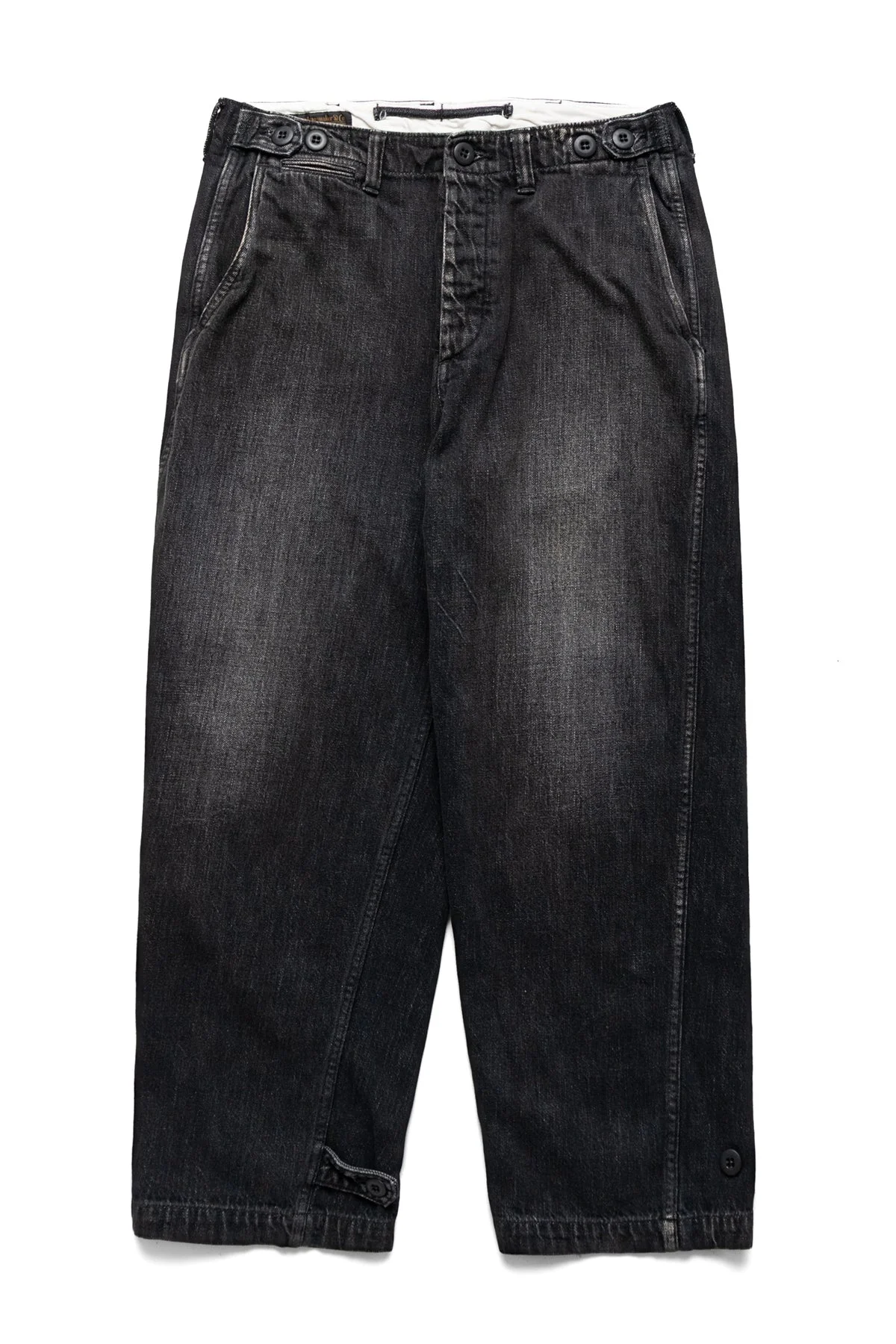 (Dartford) 11.5oz Denim M43 Field Trousers Fullcount x BiG Exclusive - Faded Black - 1