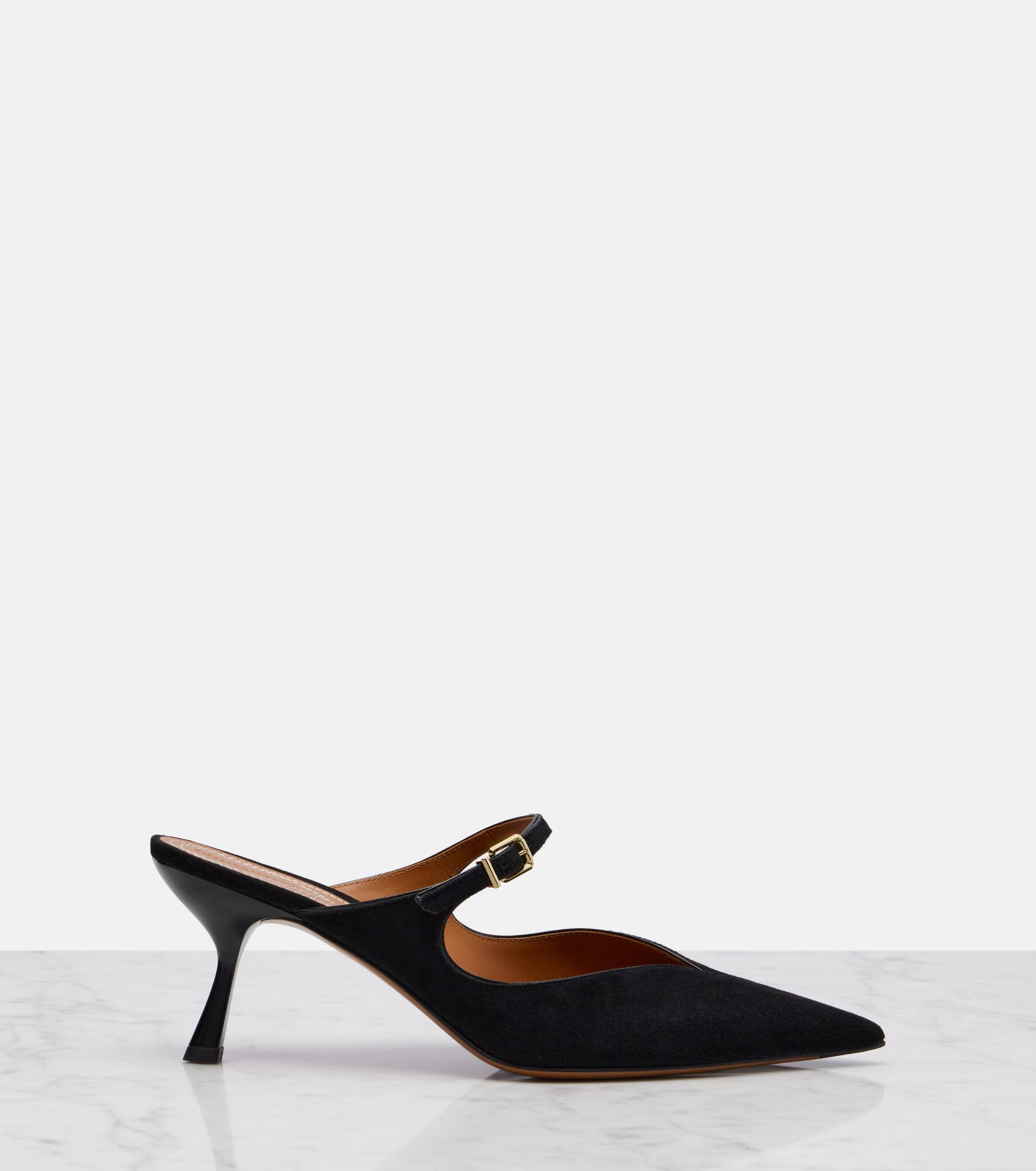 Aura 65 cutout suede mules - 4