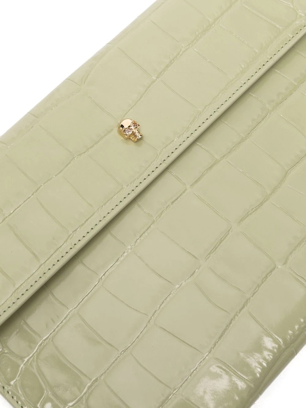 crocodile-effect clutch bag - 5