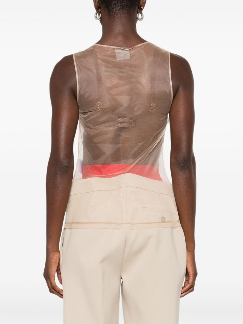 logo-print tulle top 4