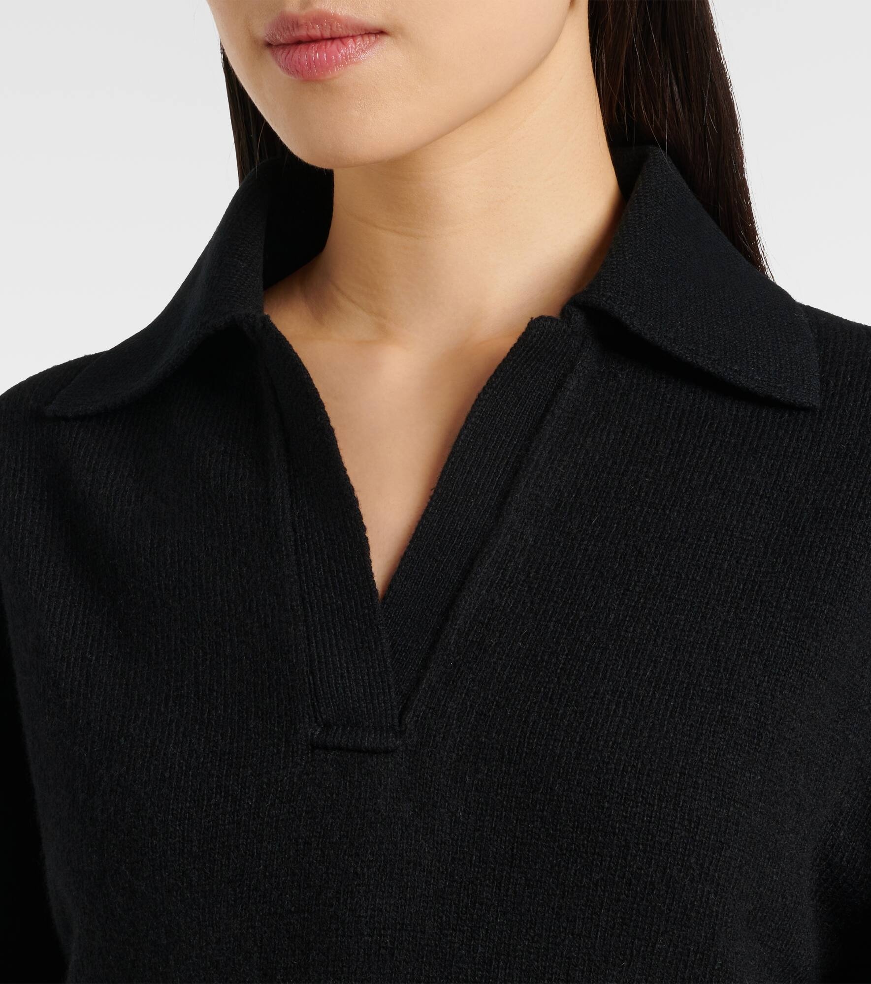Jeanne cashmere and wool polo sweater - 4