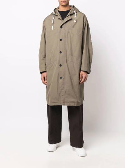 Jil Sander oversized hooded parka coat outlook