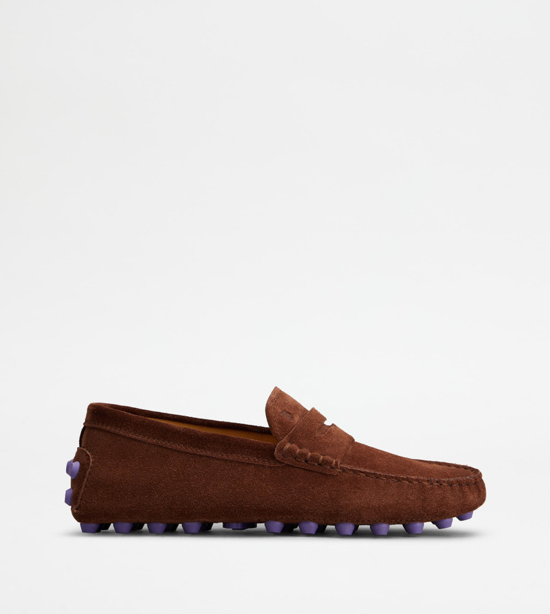 TOD'S GOMMINO BUBBLE IN SUEDE - BROWN, VIOLET - 1