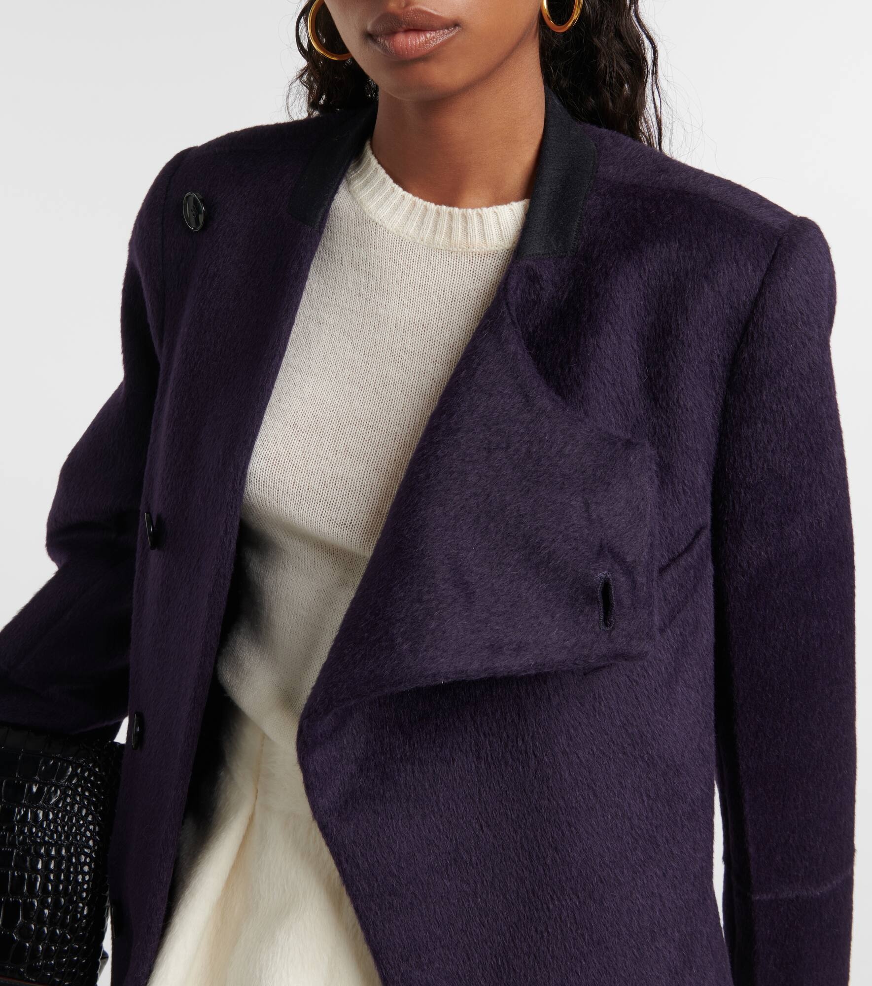 Alpaca wool-blend overcoat - 4