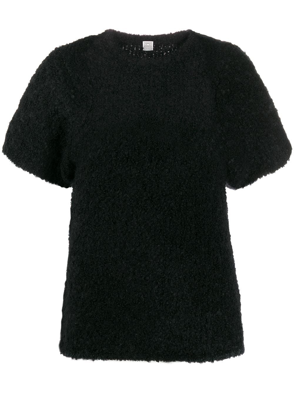 textured slim-fit knitted top - 1