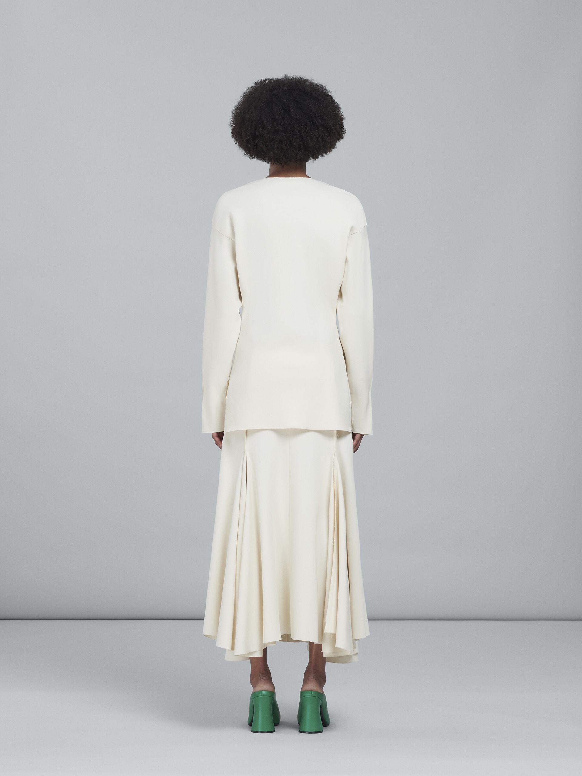 STRETCH CADY LONG SKIRT - 3