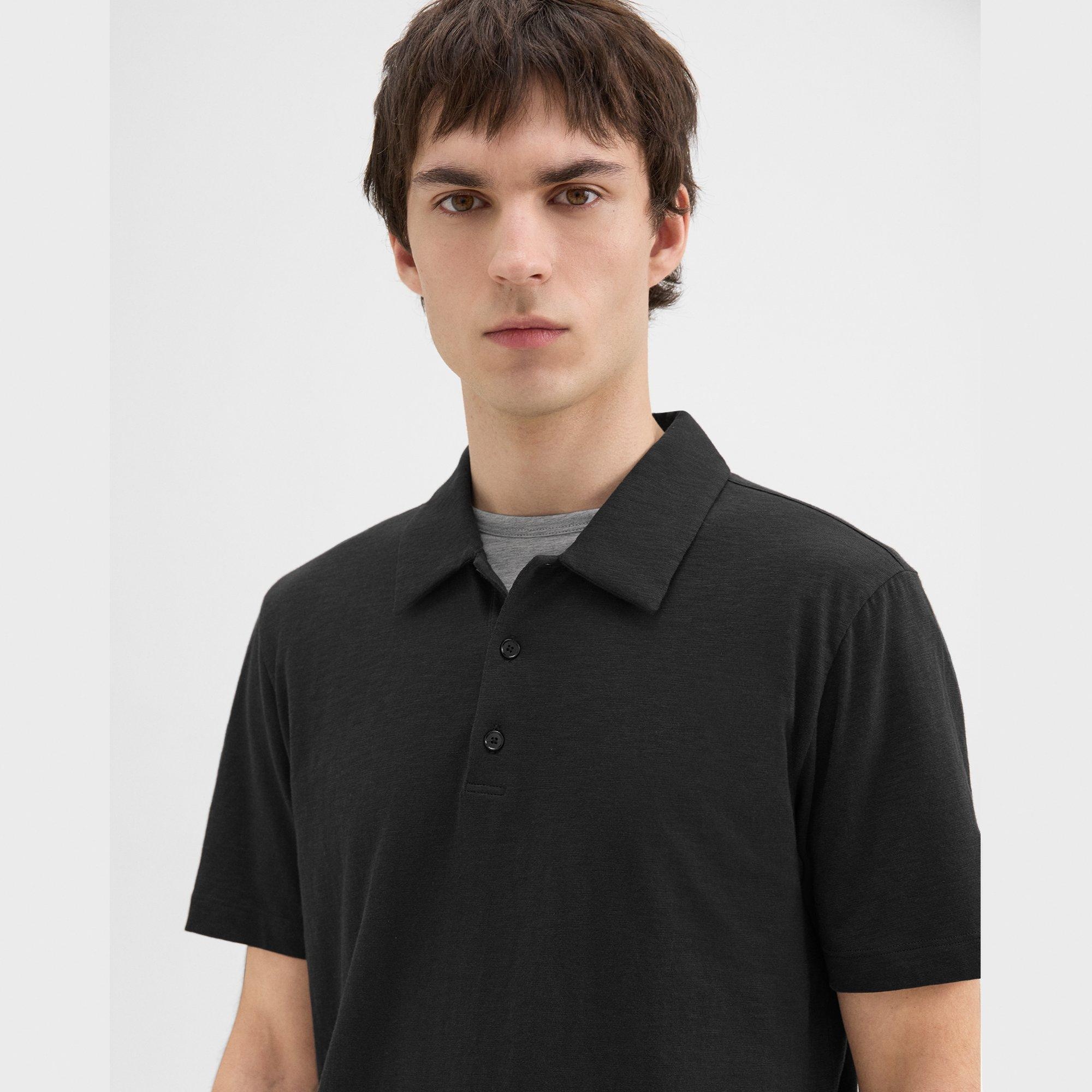 Bron Polo Shirt in Cosmos Slub Cotton - 5