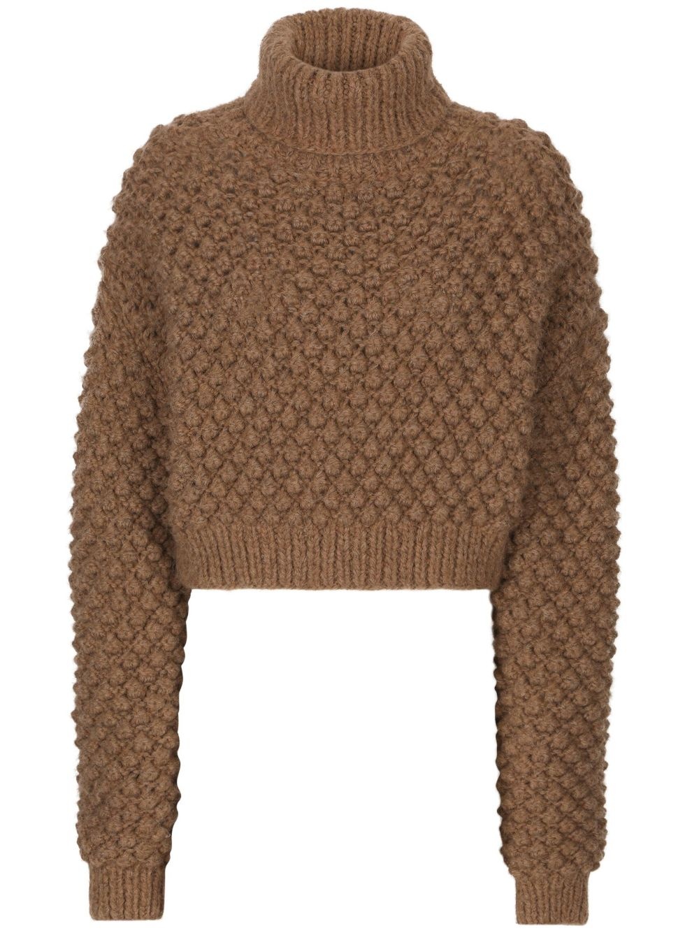 roll-neck cropped jumper - 1