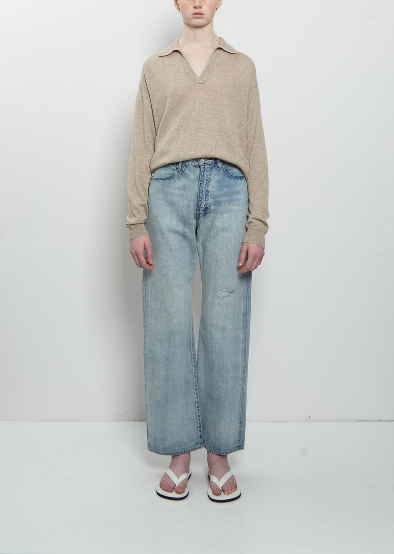Faded Selvedge Light Denim Pants 1