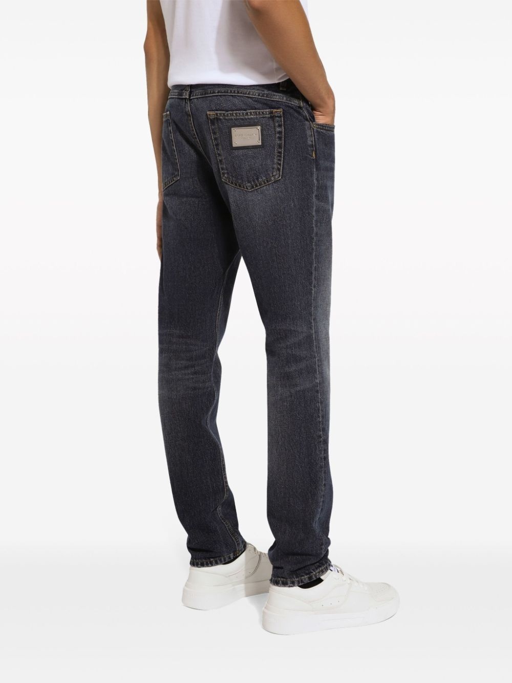 straight-leg cotton jeans - 5