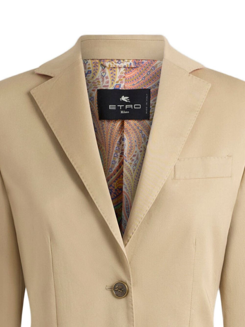 Etro Pegaso-buttons cotton blazer outlook