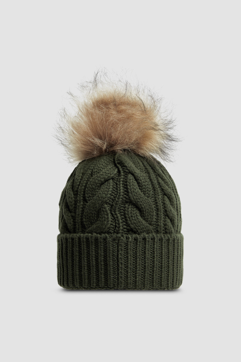 Wool & Cashmere Beanie With Pom Pom 4