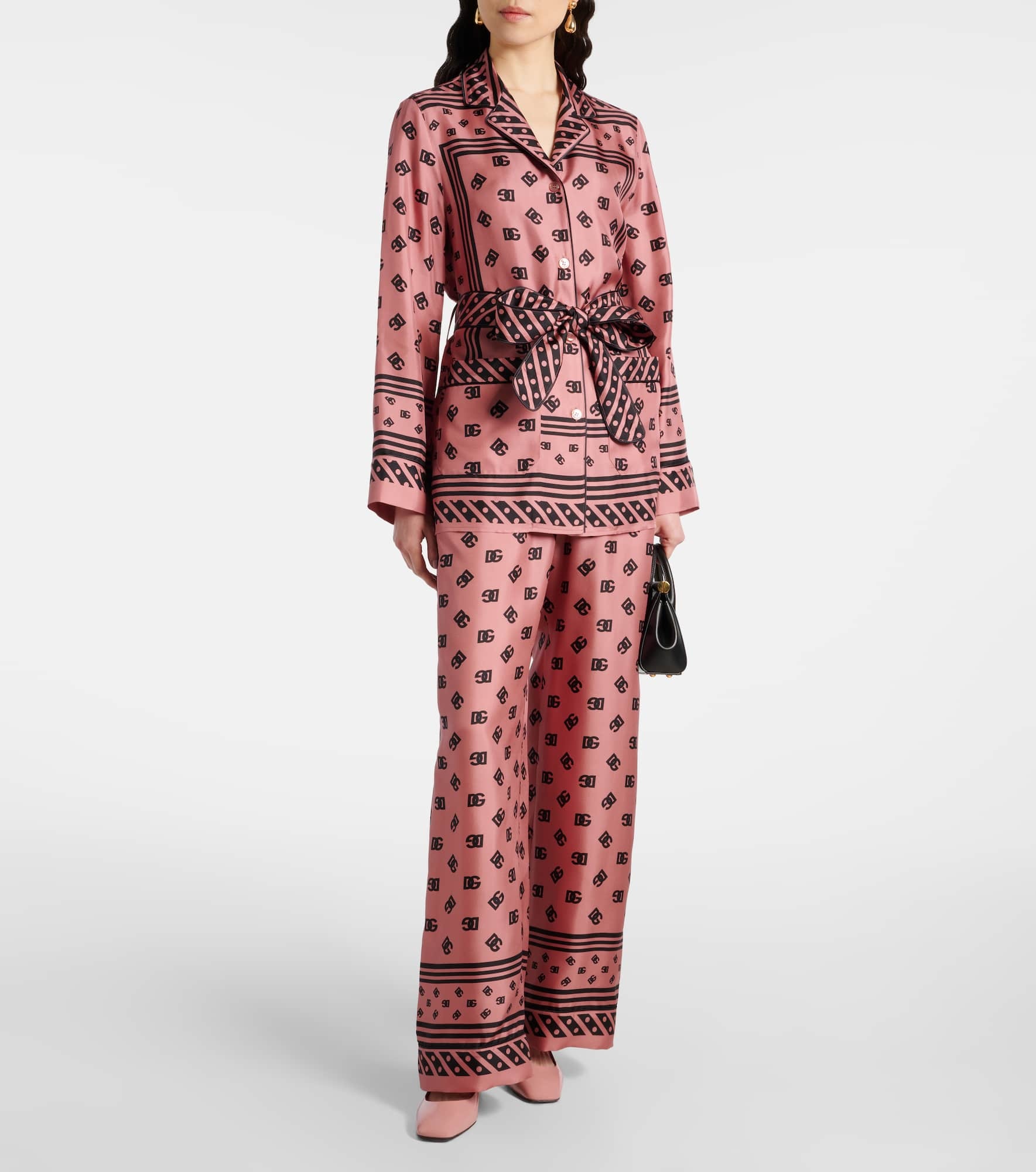 DG silk satin palazzo pants - 2