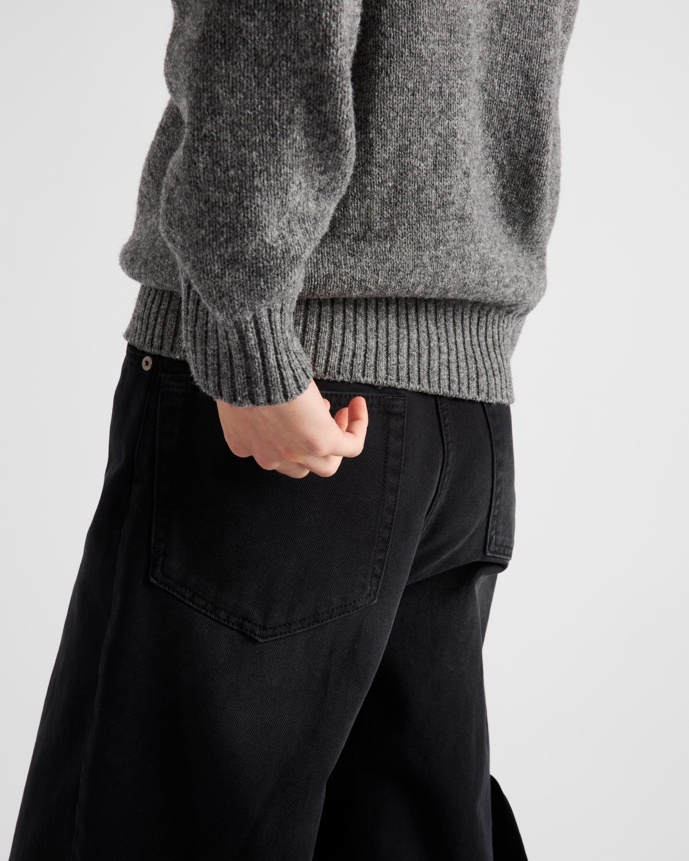 Wide-leg denim jeans - 4