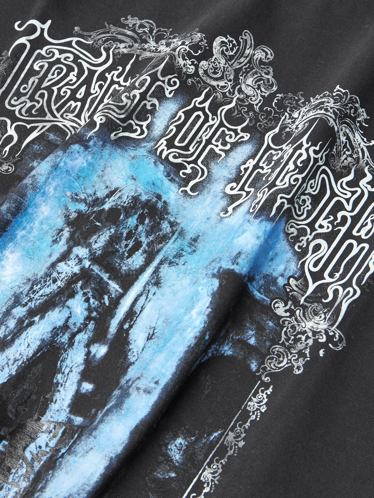 + Crade of Filth Oversized Printed Cotton-Jersey T-Shirt Black - 4