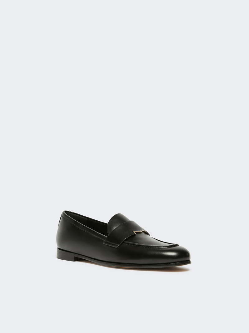 Max Mara REGENTMOC Semi-glossy leather moccasins outlook