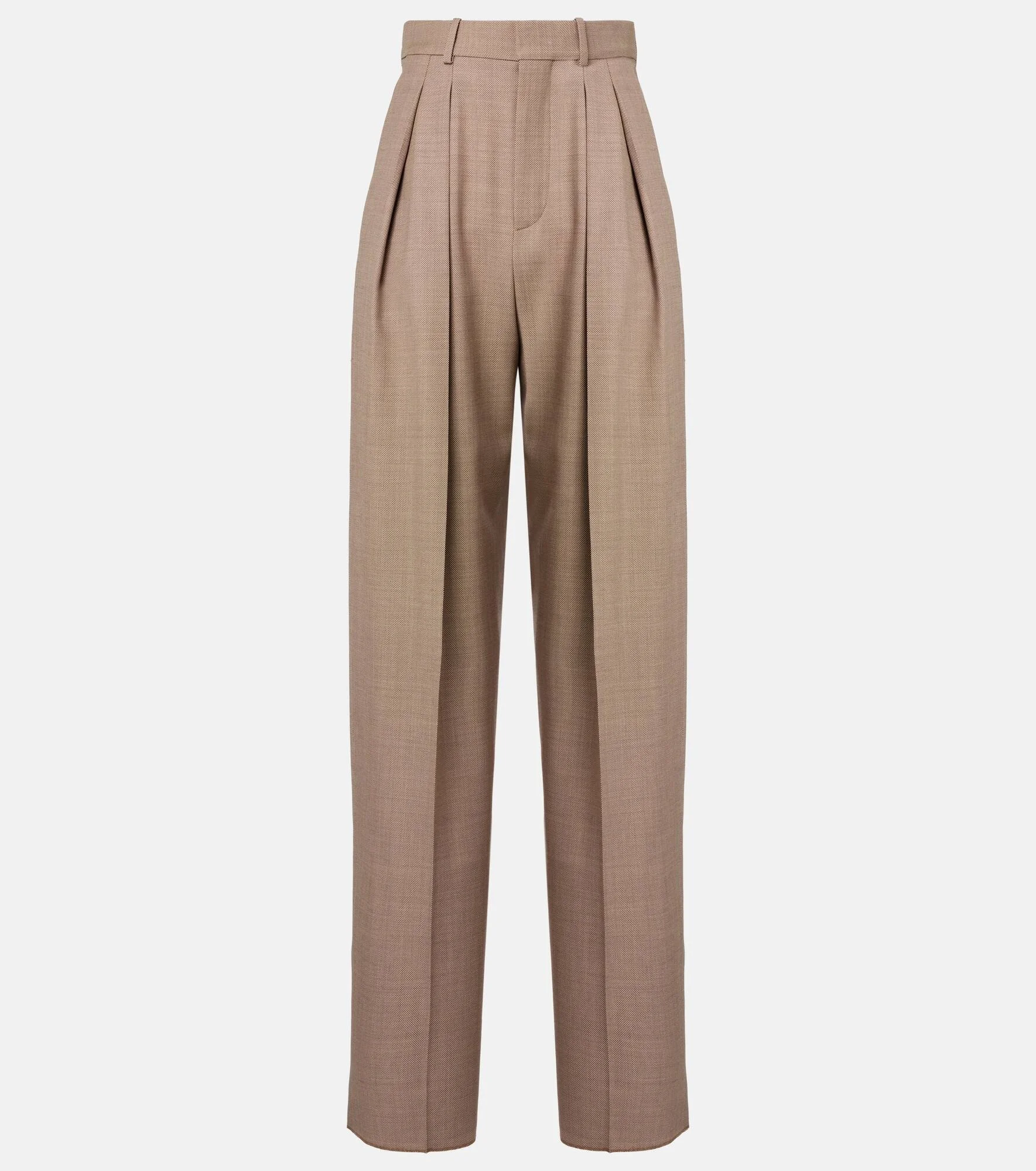 Pleated wool wide-leg pants - 1