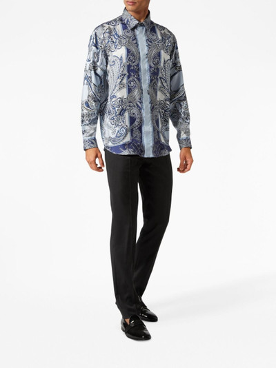 PHILIPP PLEIN paisley-print silk shirt outlook