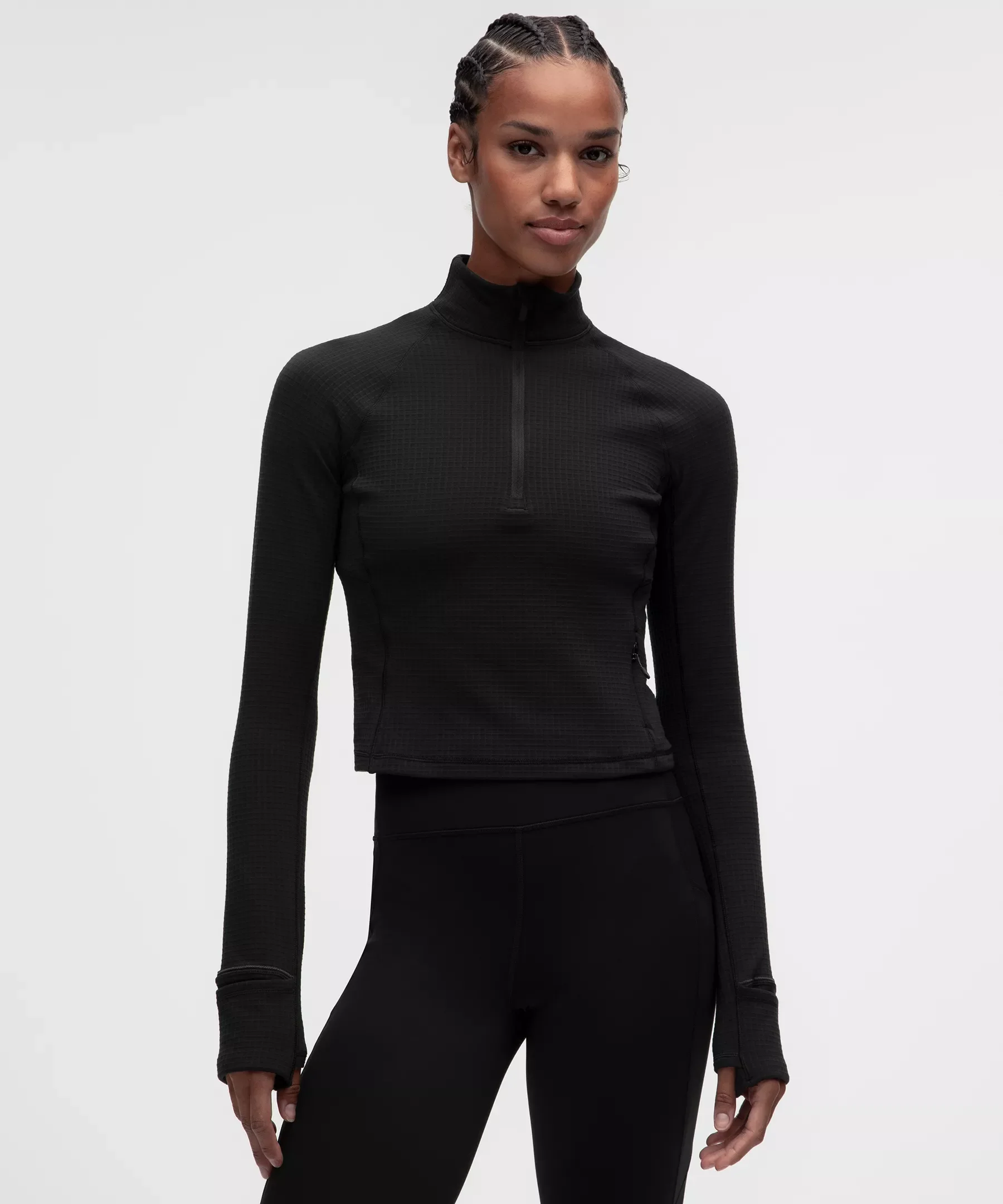 It's Rulu Cropped Half Zip *Waffle - 1