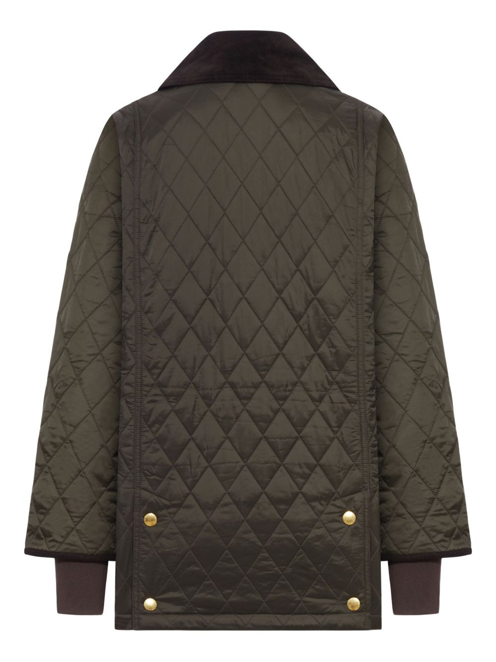 quilted corduroy-collar jacket - 2