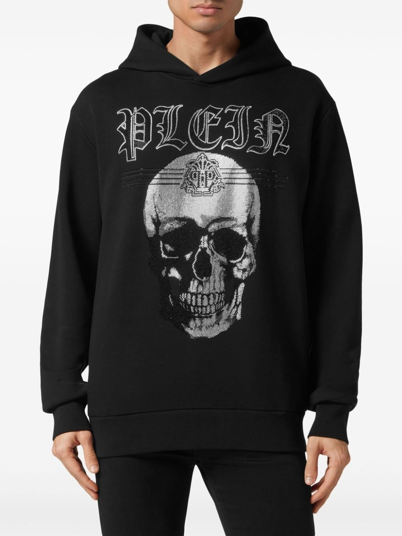 skull-print rhinestone-embellished hoodie 3