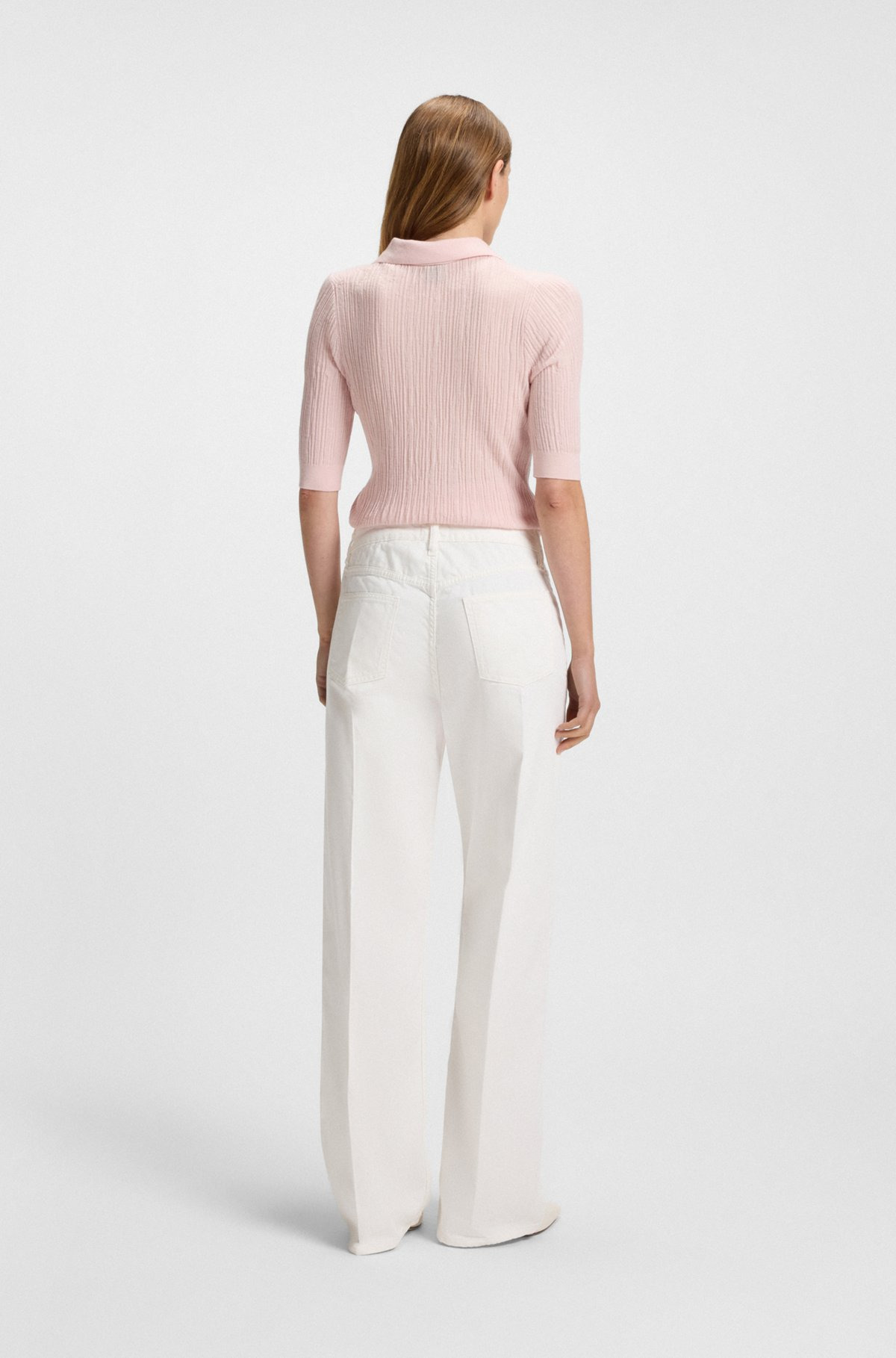 RELAXED-FIT JEANS IN WHITE EGYPTIAN-COTTON DENIM - 4