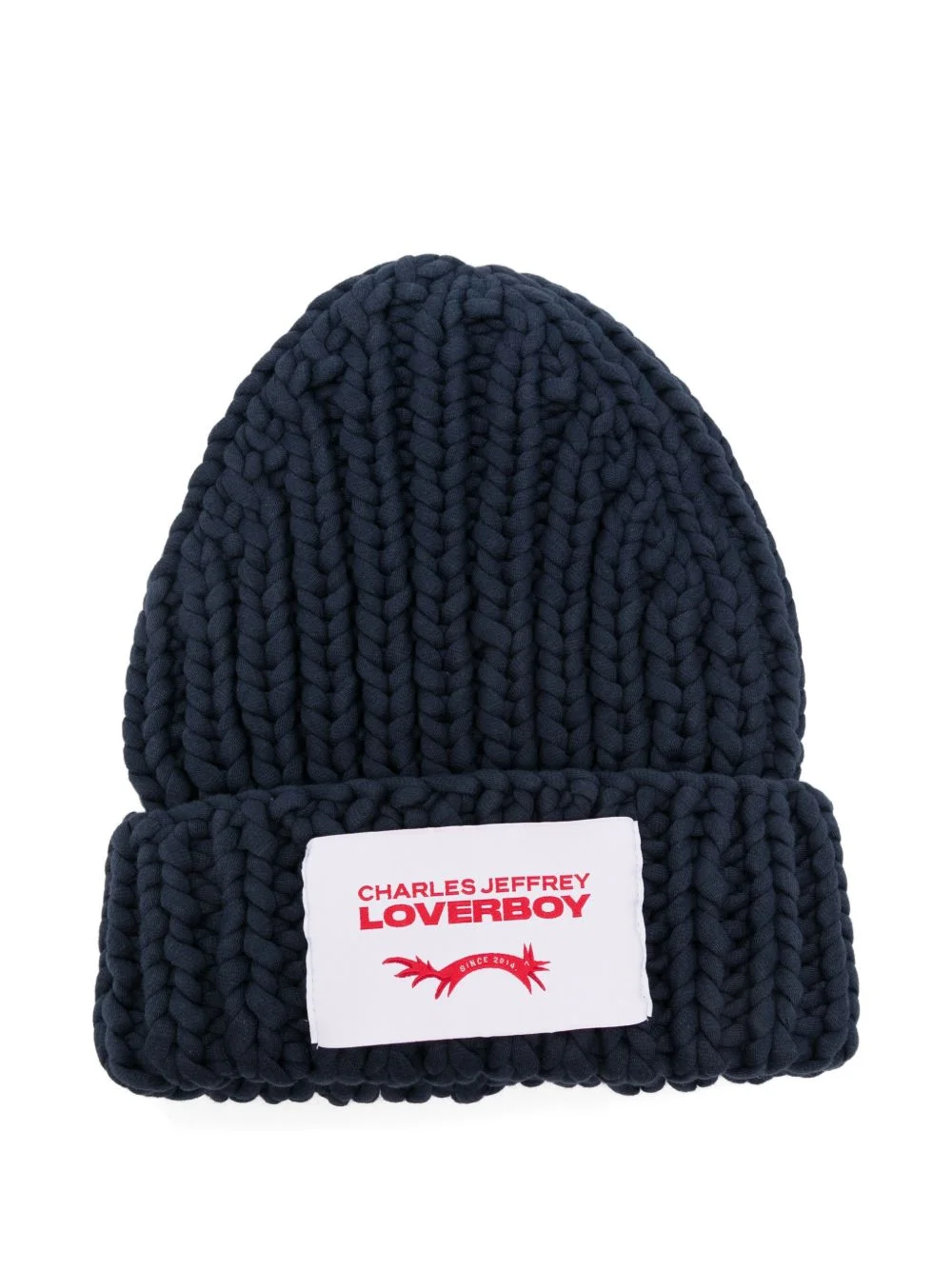 Chubby logo-patch beanie hat - 1