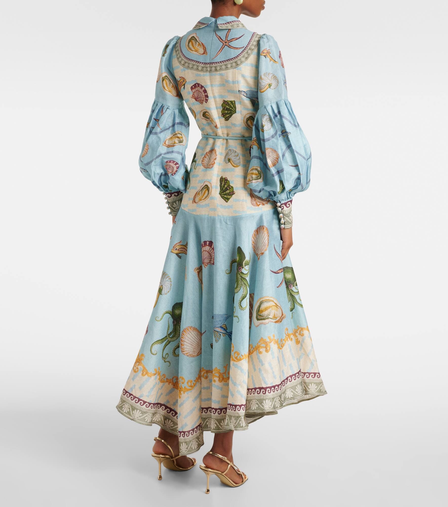 Bath House linen-blend shirtdress - 3