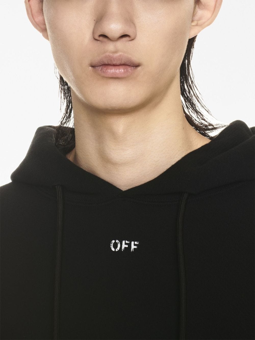 logo-print cotton hoodie - 5