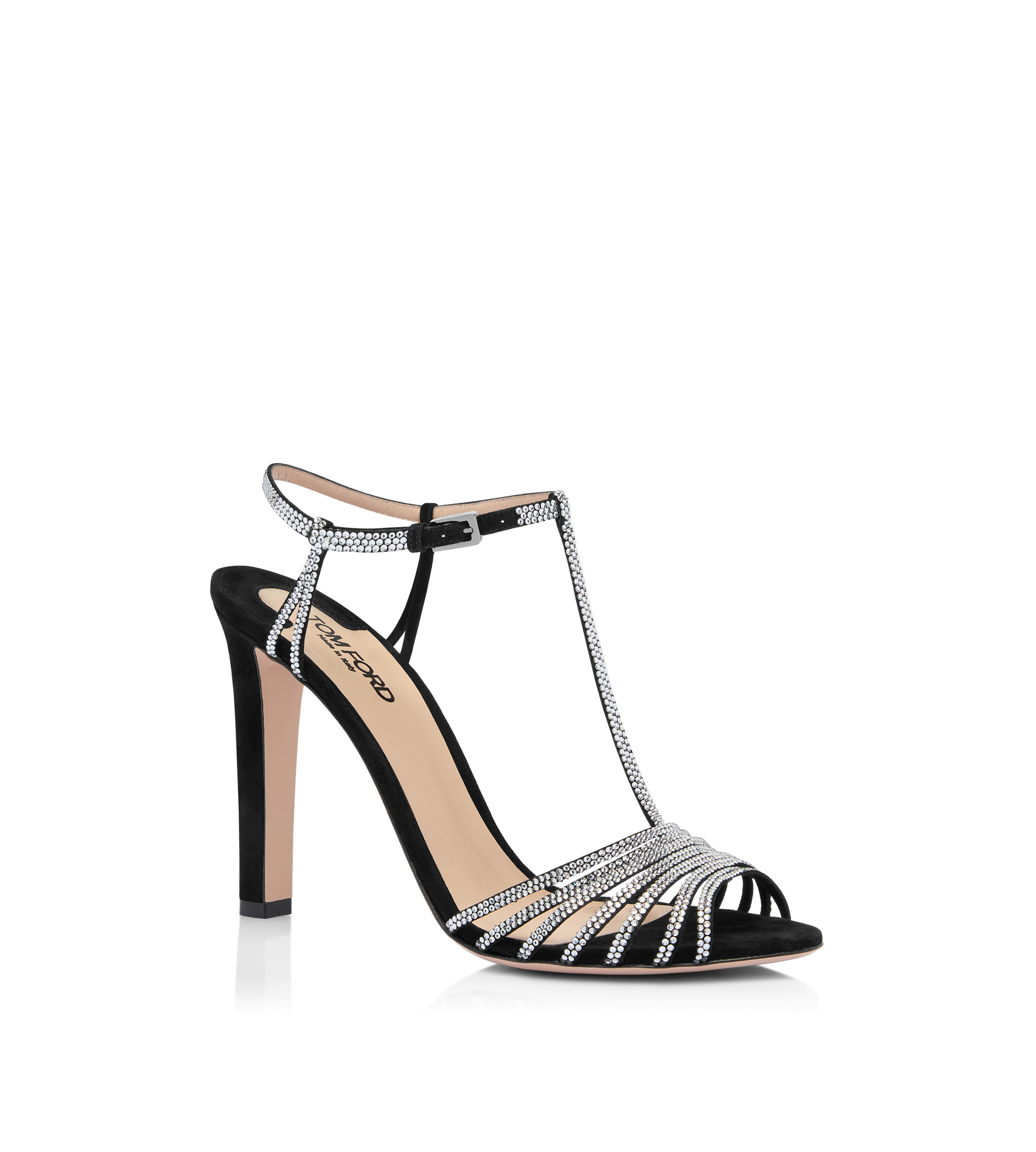 CRYSTAL-EMBELLISHED SUEDE LEATHER JERRY SANDAL - 2