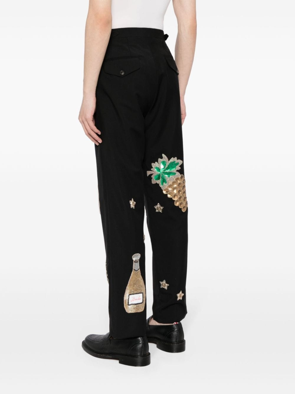 Arbane embroidered tailored trousers - 4