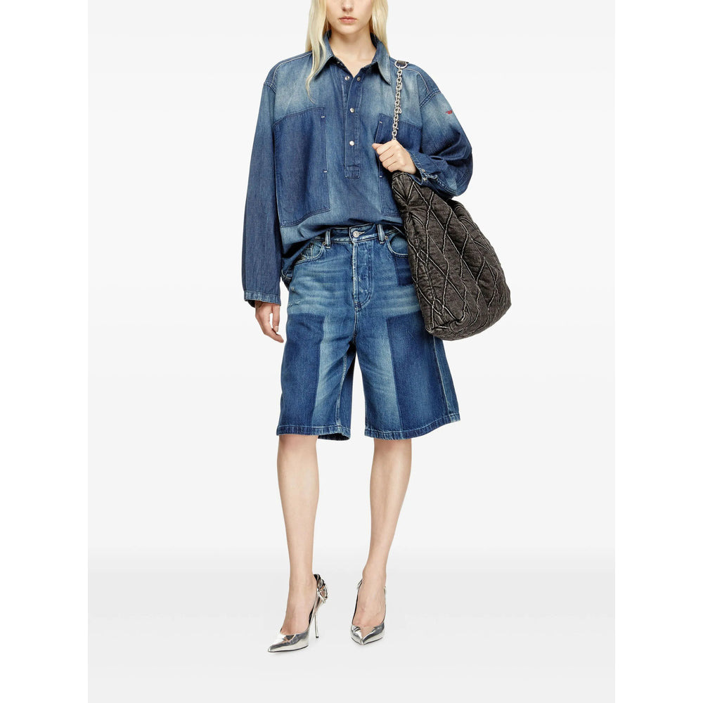 Diesel Blue Shorts - Knee-Length Shorts Women - 2