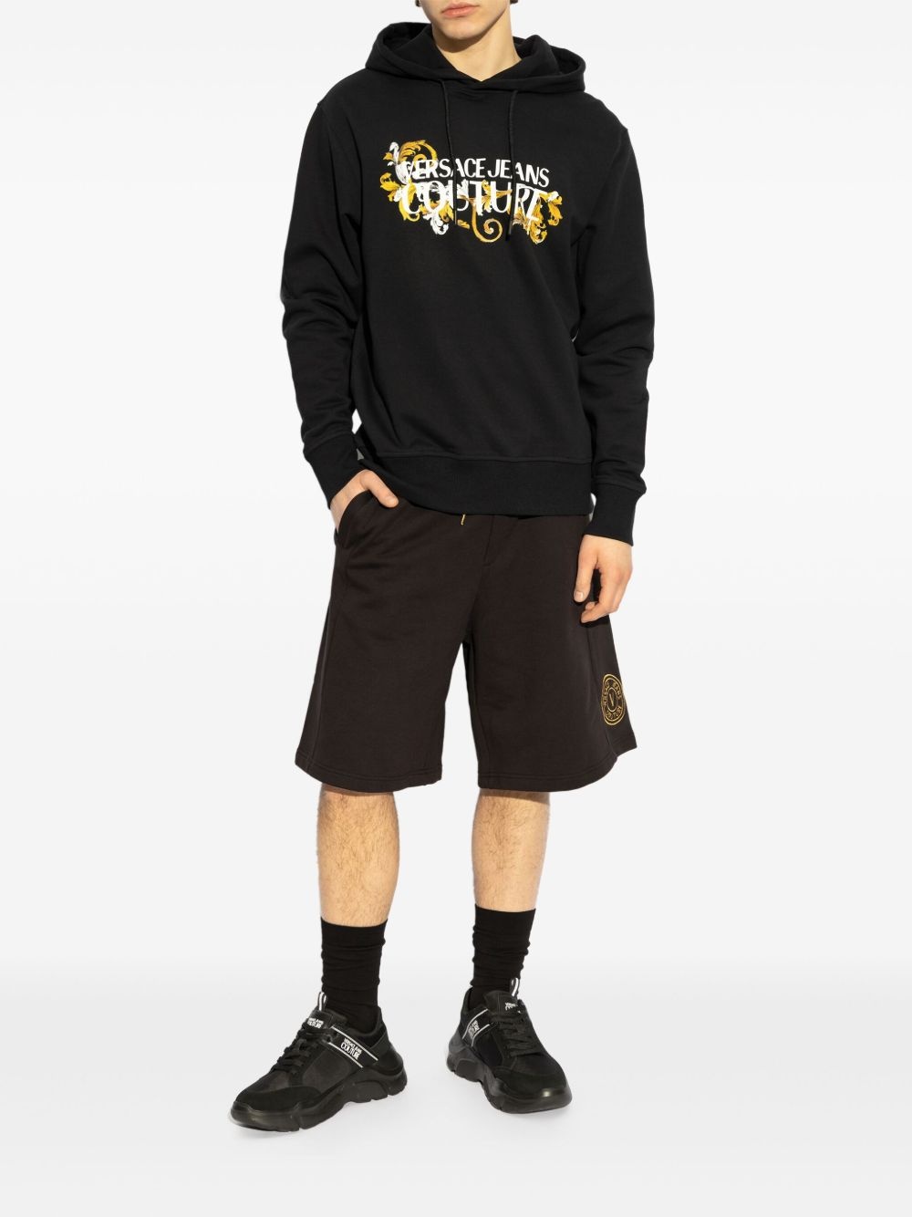 logo-embroidered shorts - 2