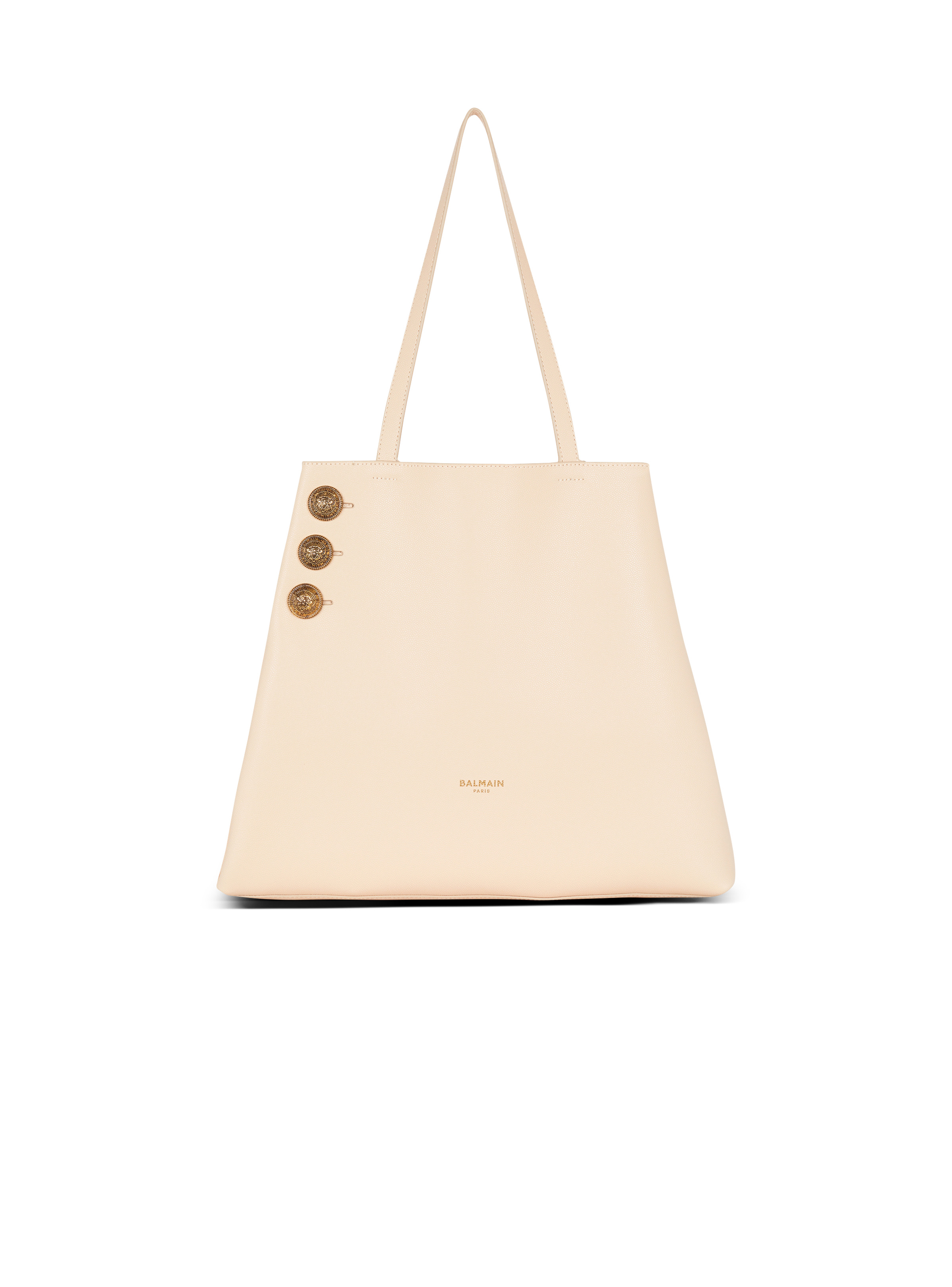 Balmain Emblème grained leather tote bag | REVERSIBLE