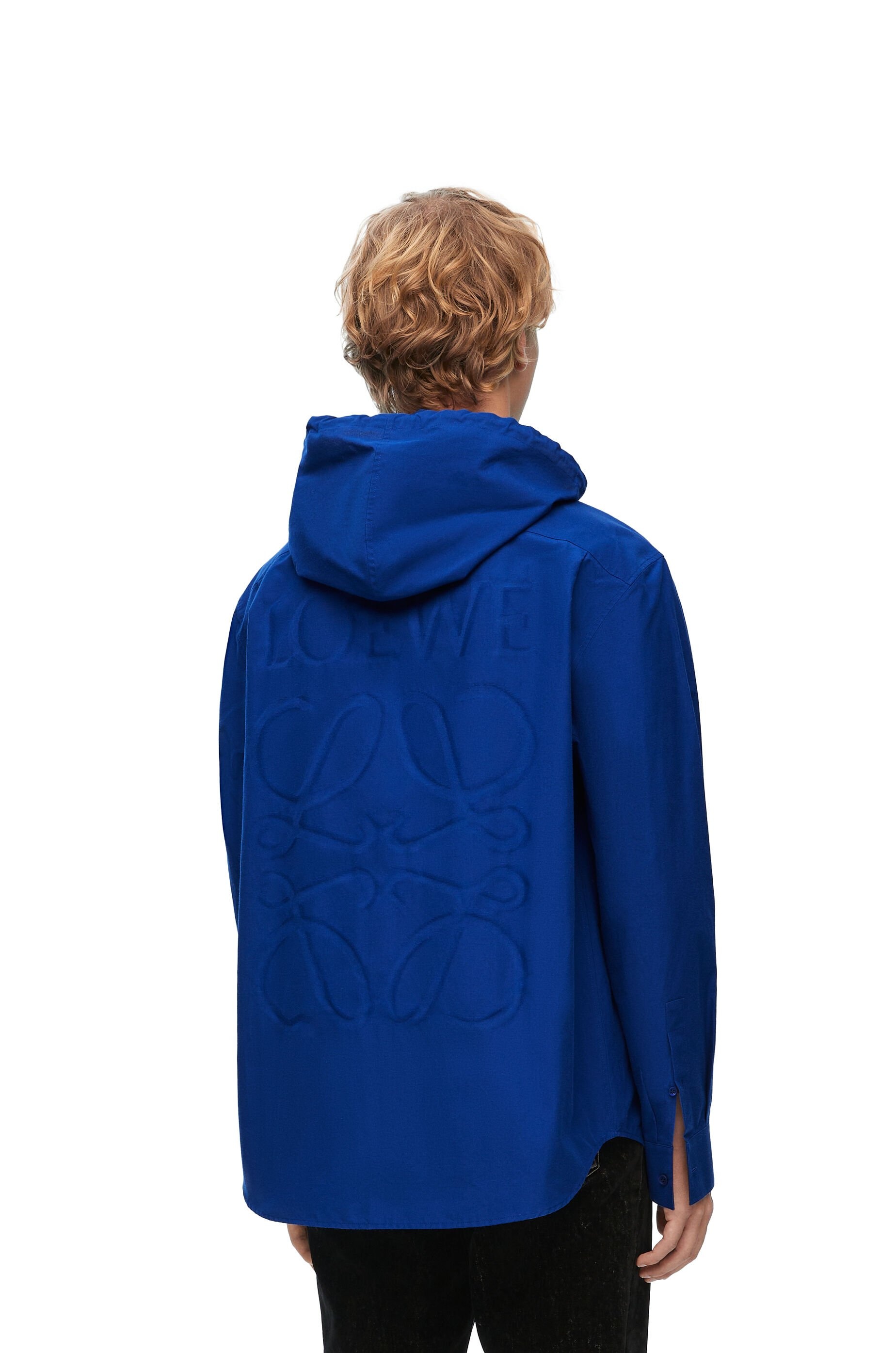 Hooded overshirt in cotton - 4