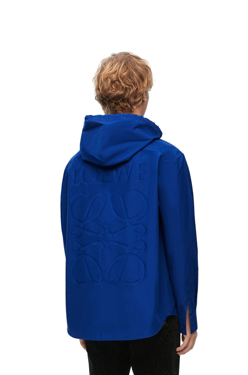 Hooded overshirt in cotton 4