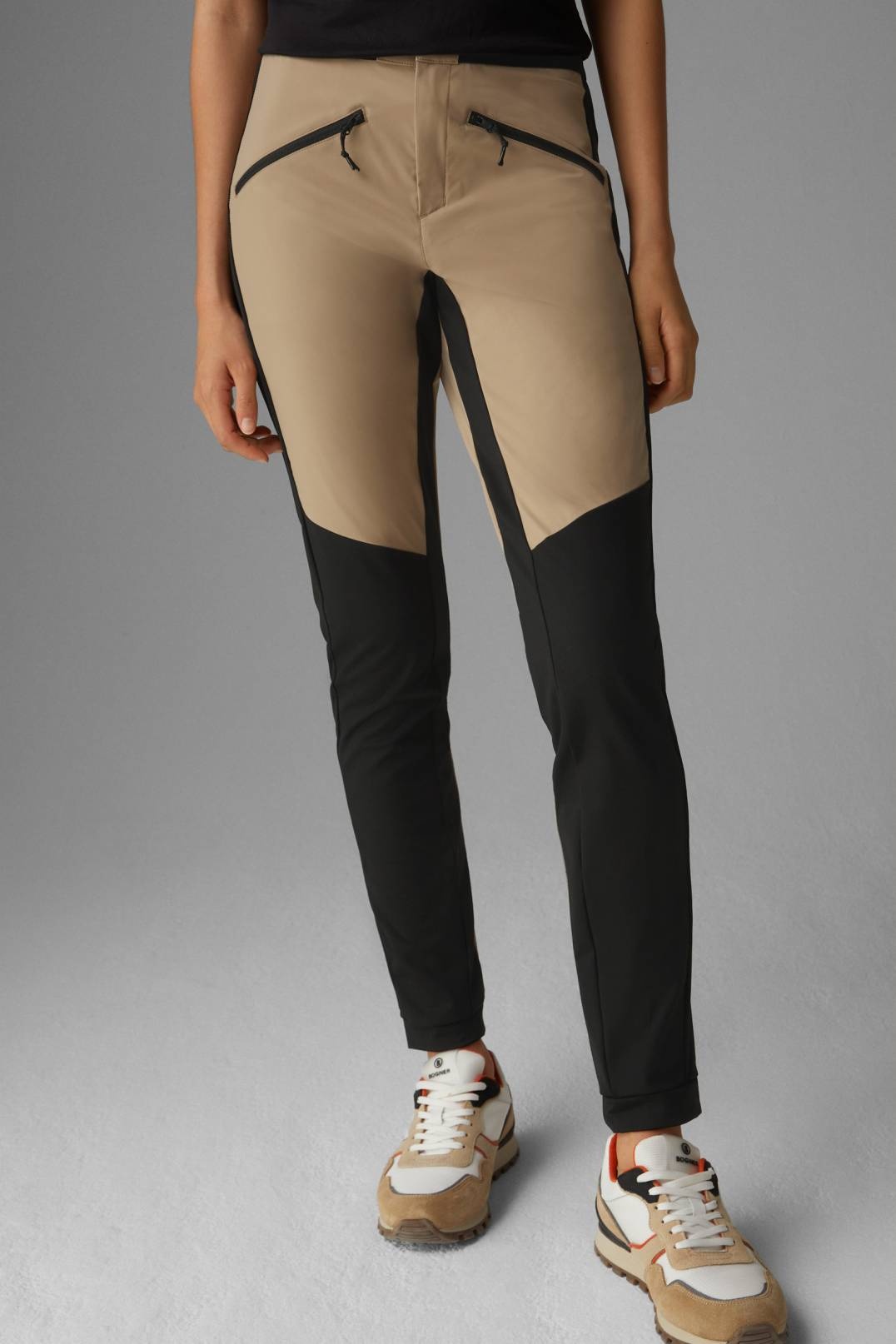 TONJA PERFORMANCE PANTS IN BEIGE/BLACK - 2