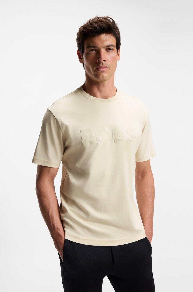 COTTON-JERSEY T-SHIRT WITH STRUCTURED LOGO 2