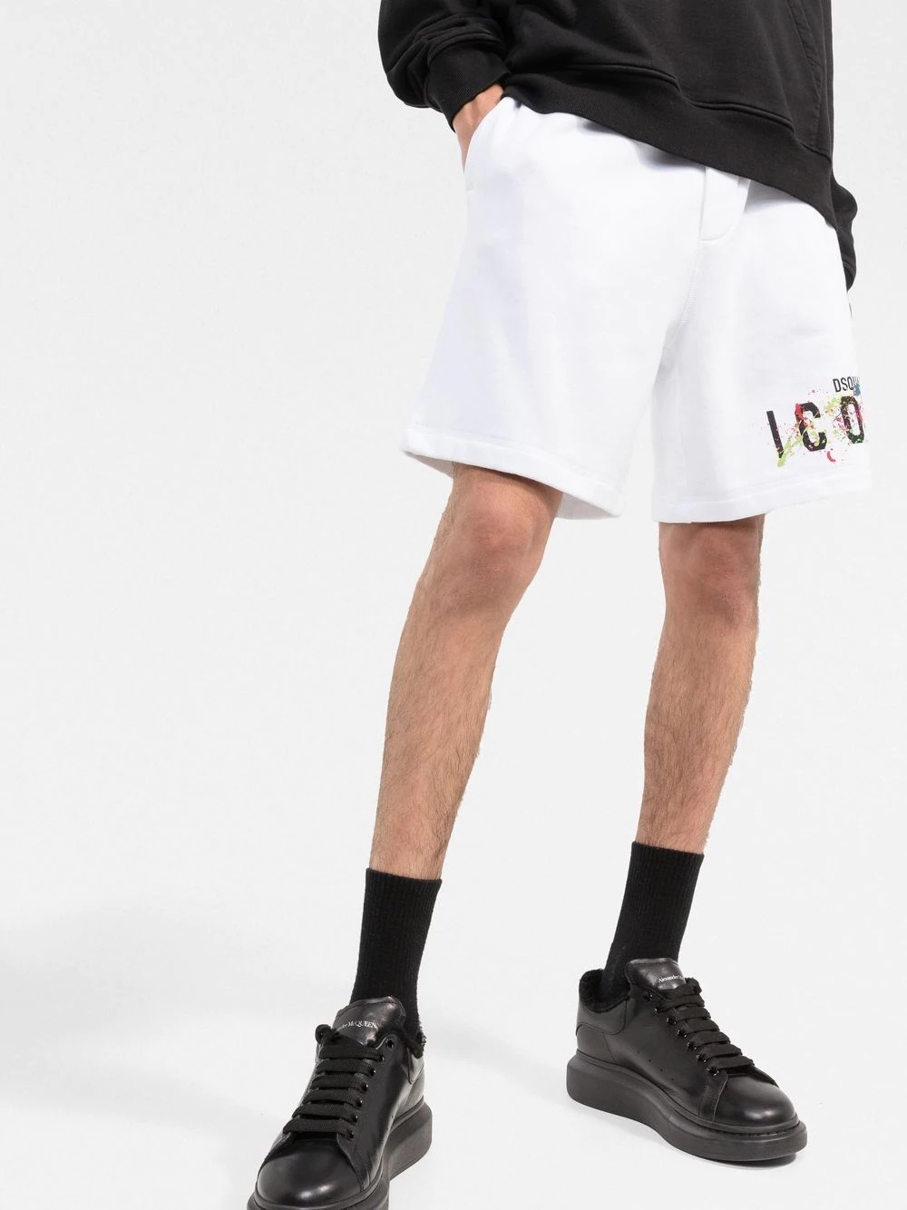 Icon cotton track shorts - 3