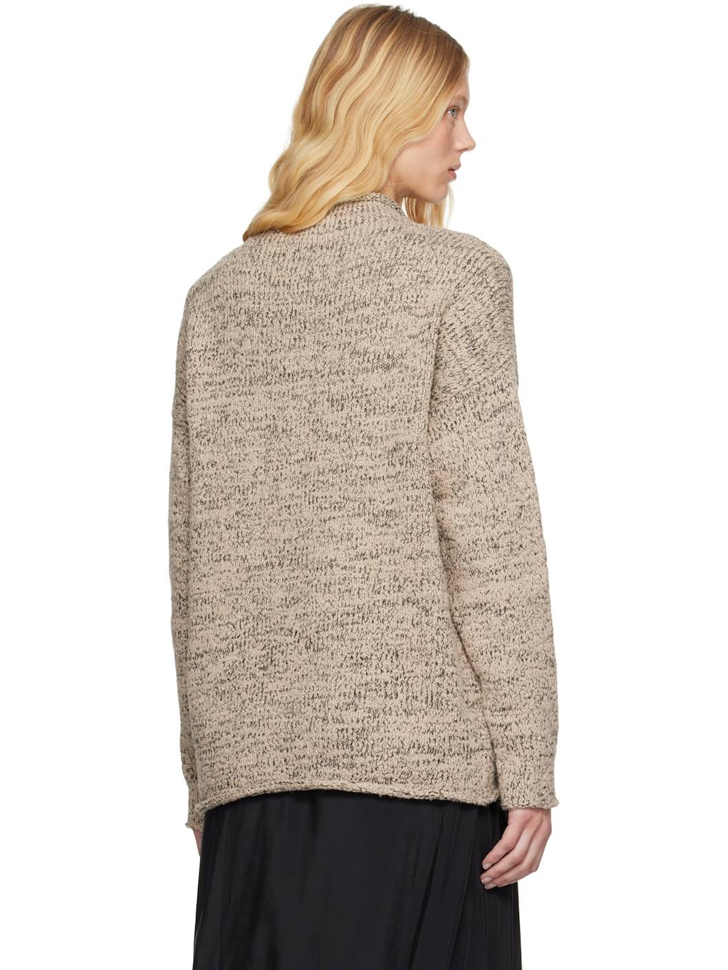 Beige Marl Rollneck Sweater - 3