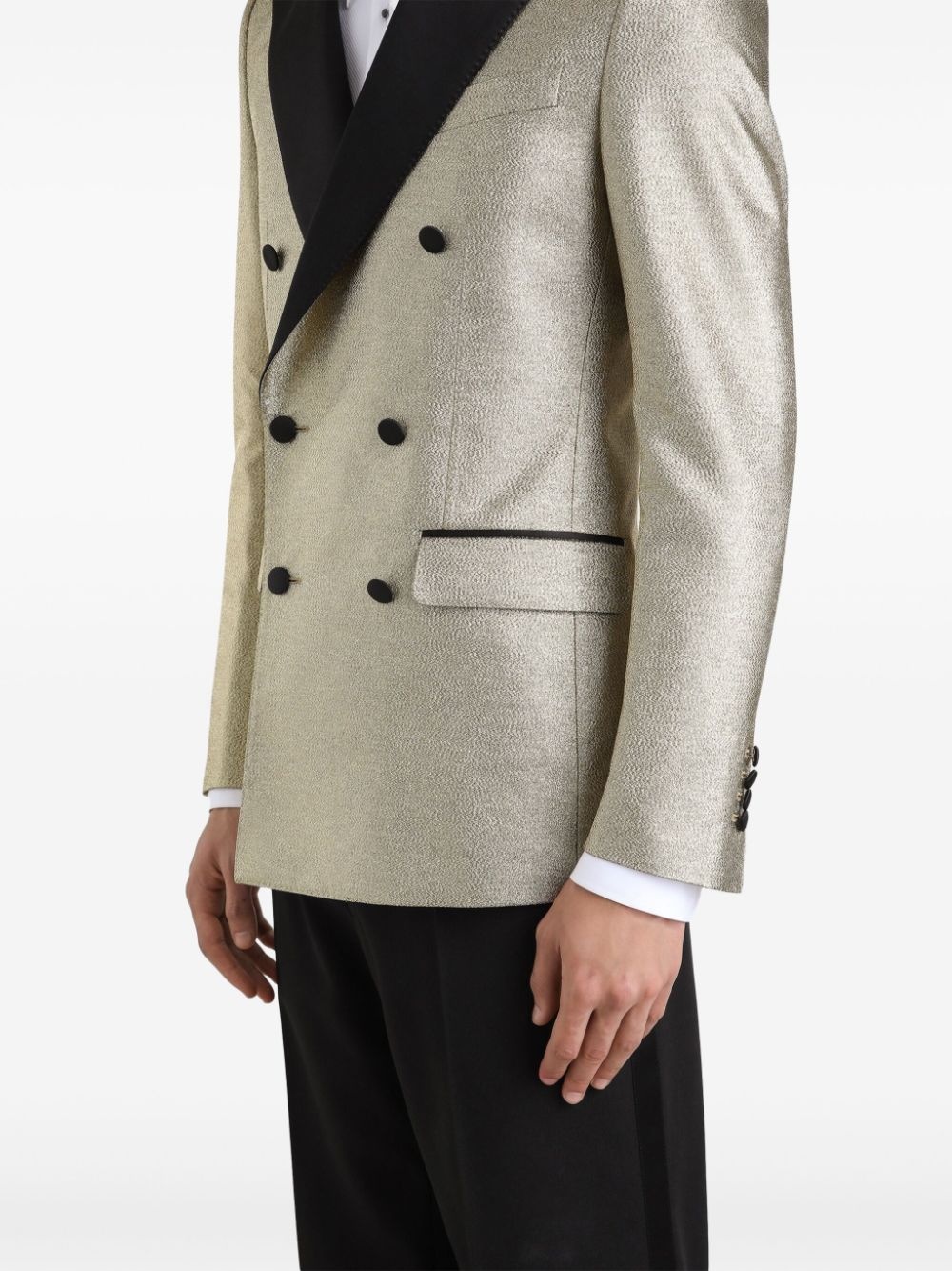 gabardine tuxedo trousers - 6