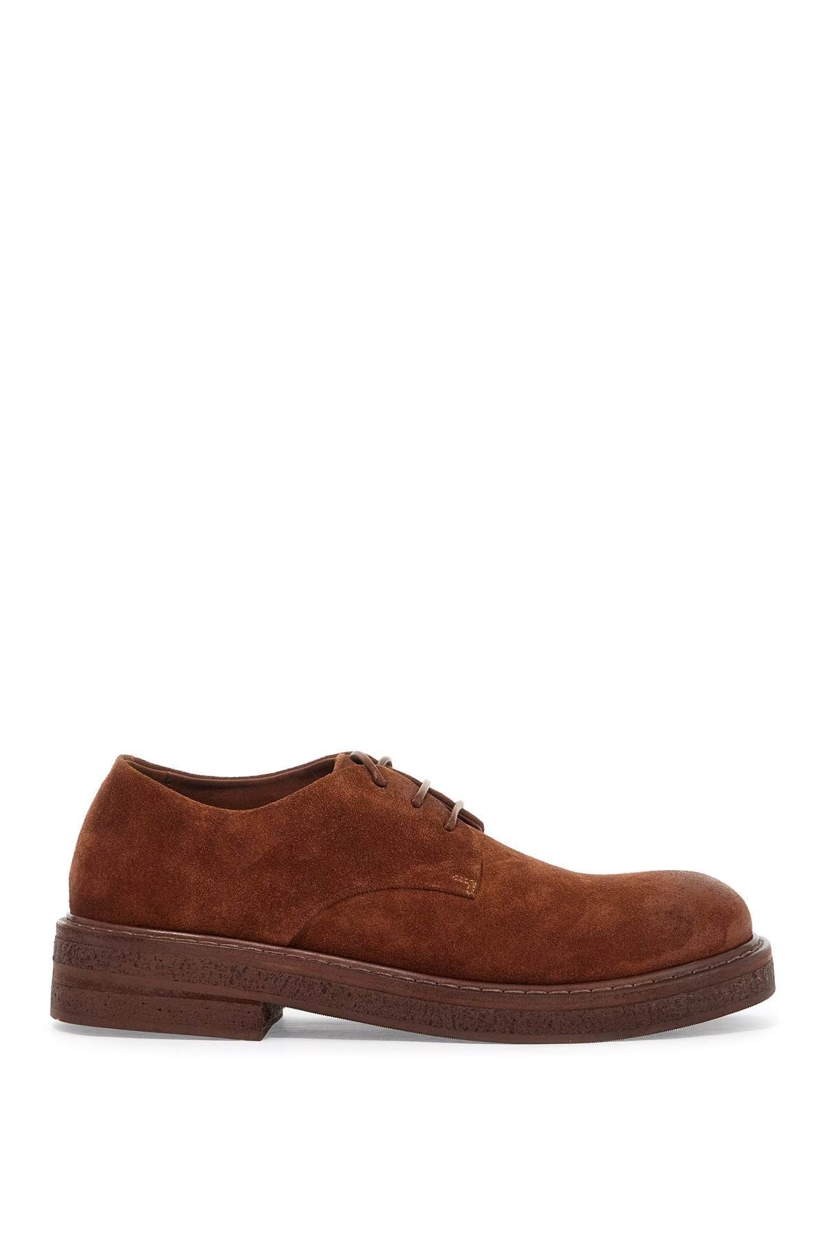 SUEDE LEATHER LACE-UP DERBY SHOES WITH - 1