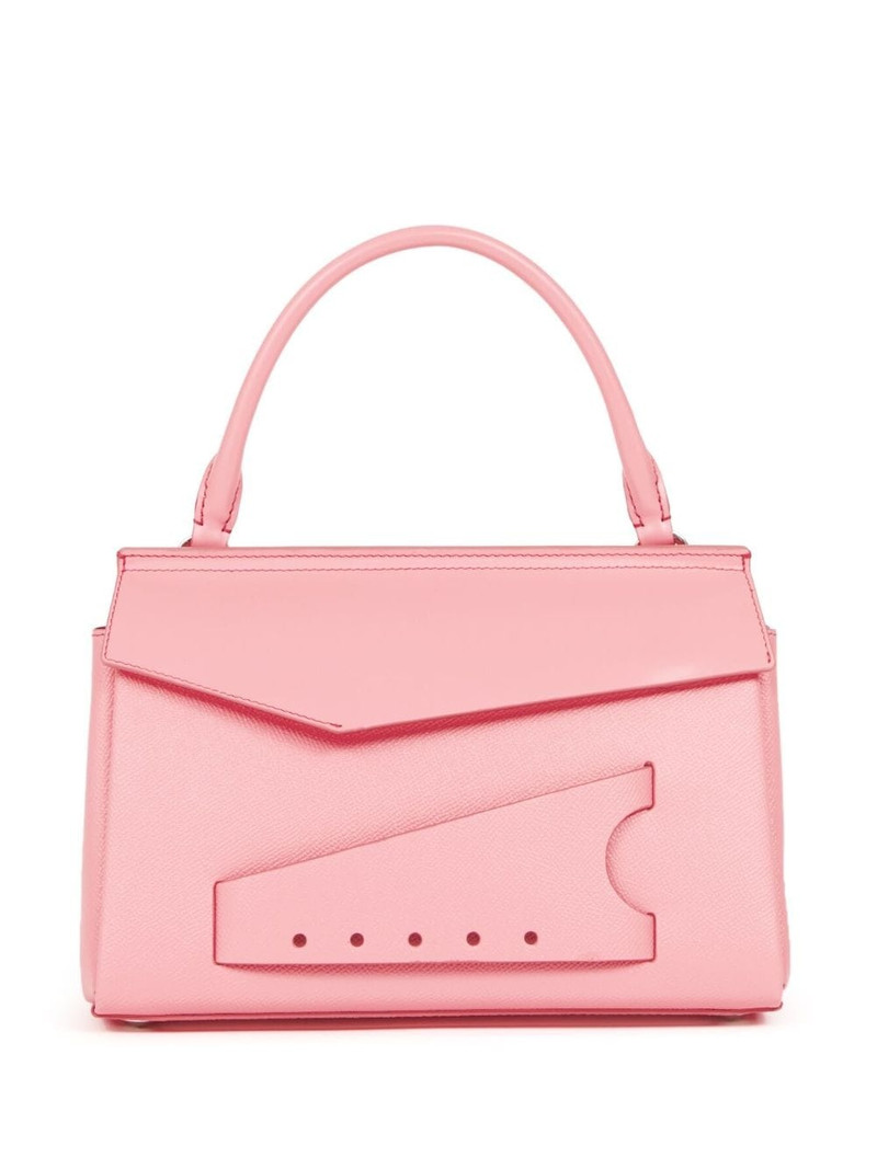 small grained leather tote bag 1