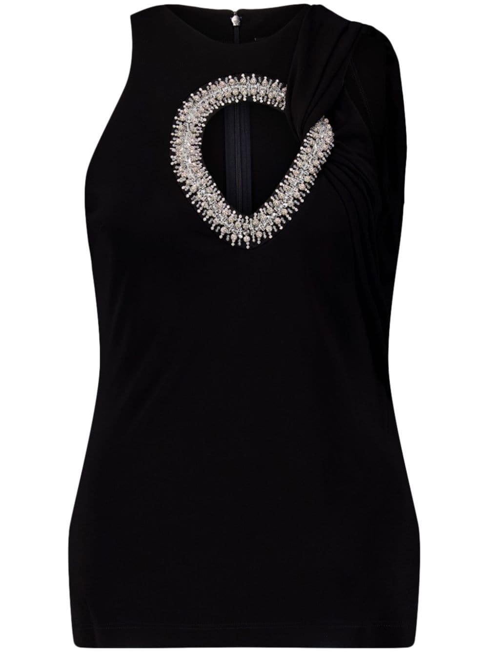 embroidered halterneck top - 1