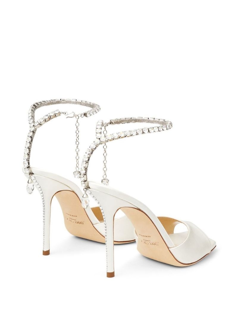 Saeda 100mm crystal-strap sandals - 3