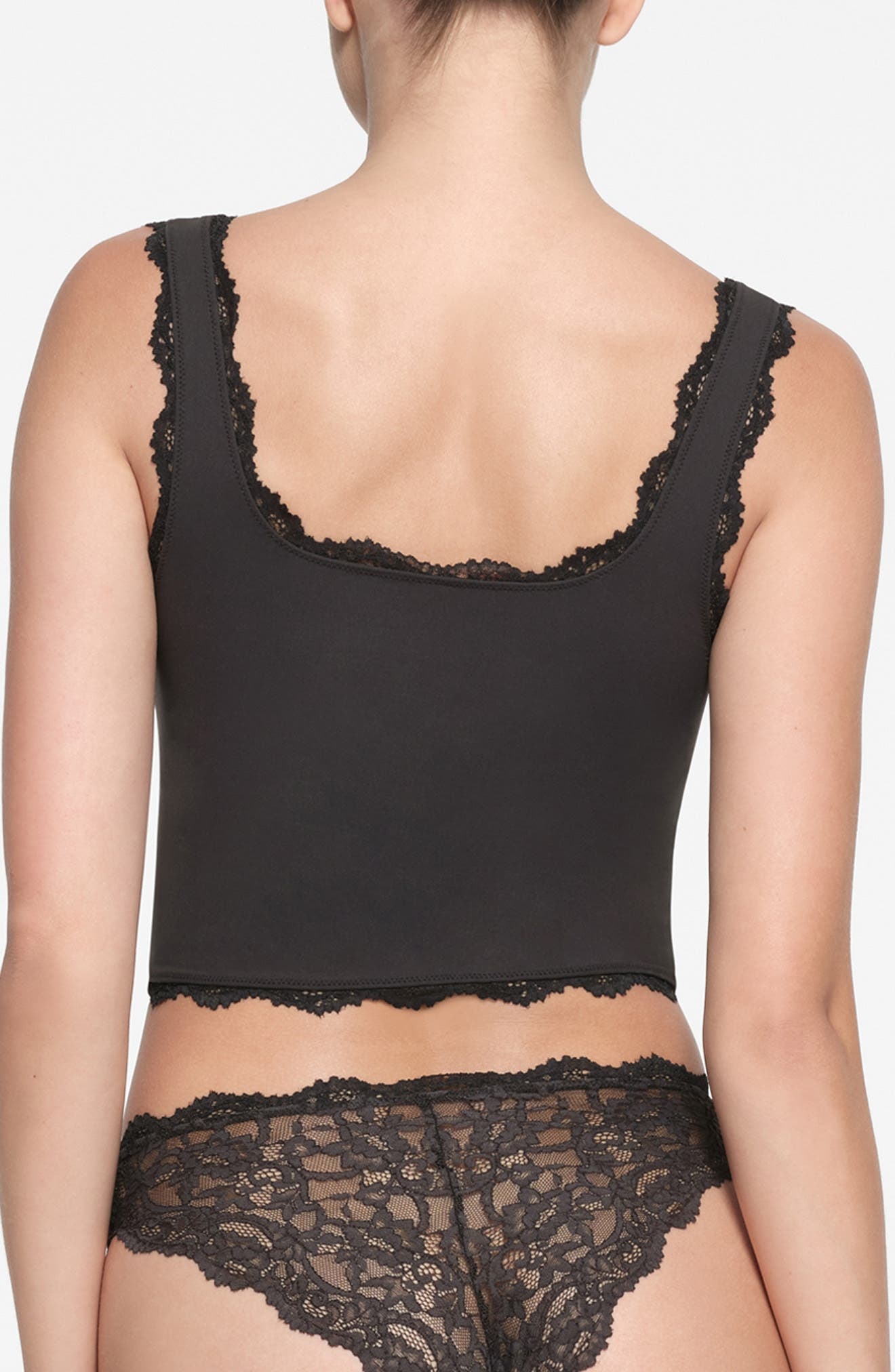 SKIMS Fits Everybody Lace Tank in Onyx at Nordstrom - 2