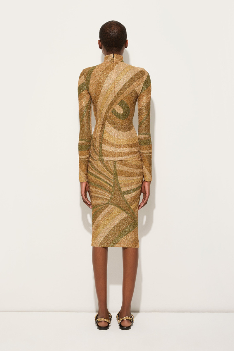 IRIDE PRINT LAMÉ JERSEY TOP 4