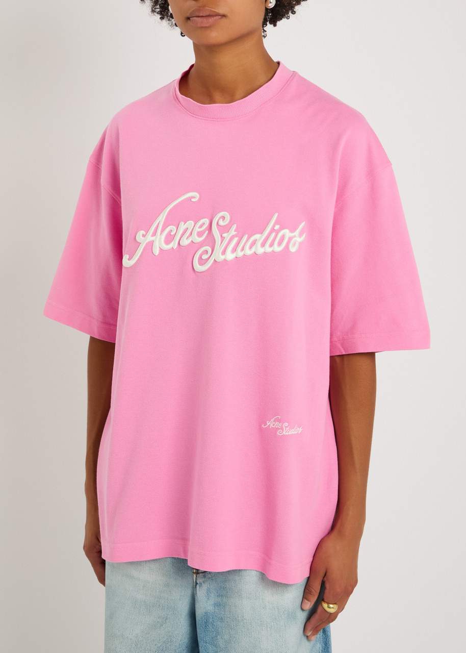 Acne Studios Logo-embroidered Piqué Cotton T-shirt - 2
