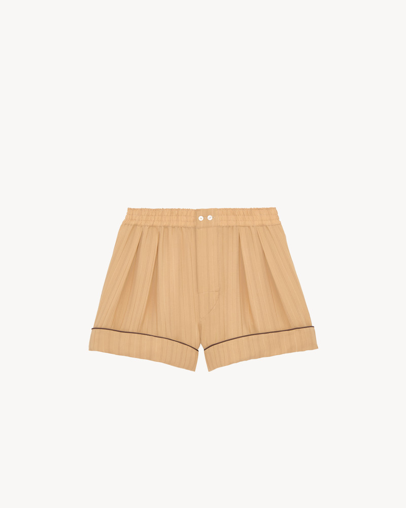 PAJAMA SHORTS IN STRIPED SILK 1